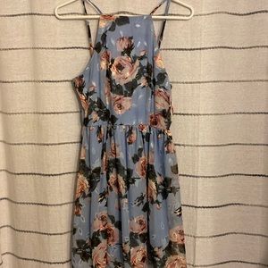 floral dress with tie back